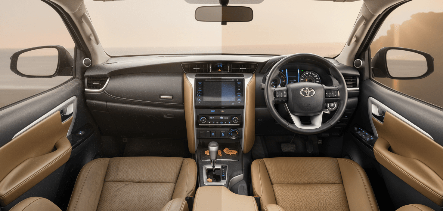 perbedaan interior mobil