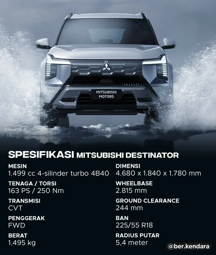spesifikasi mitsubishi destinator